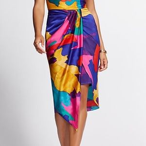 Multicolor Draped skirt